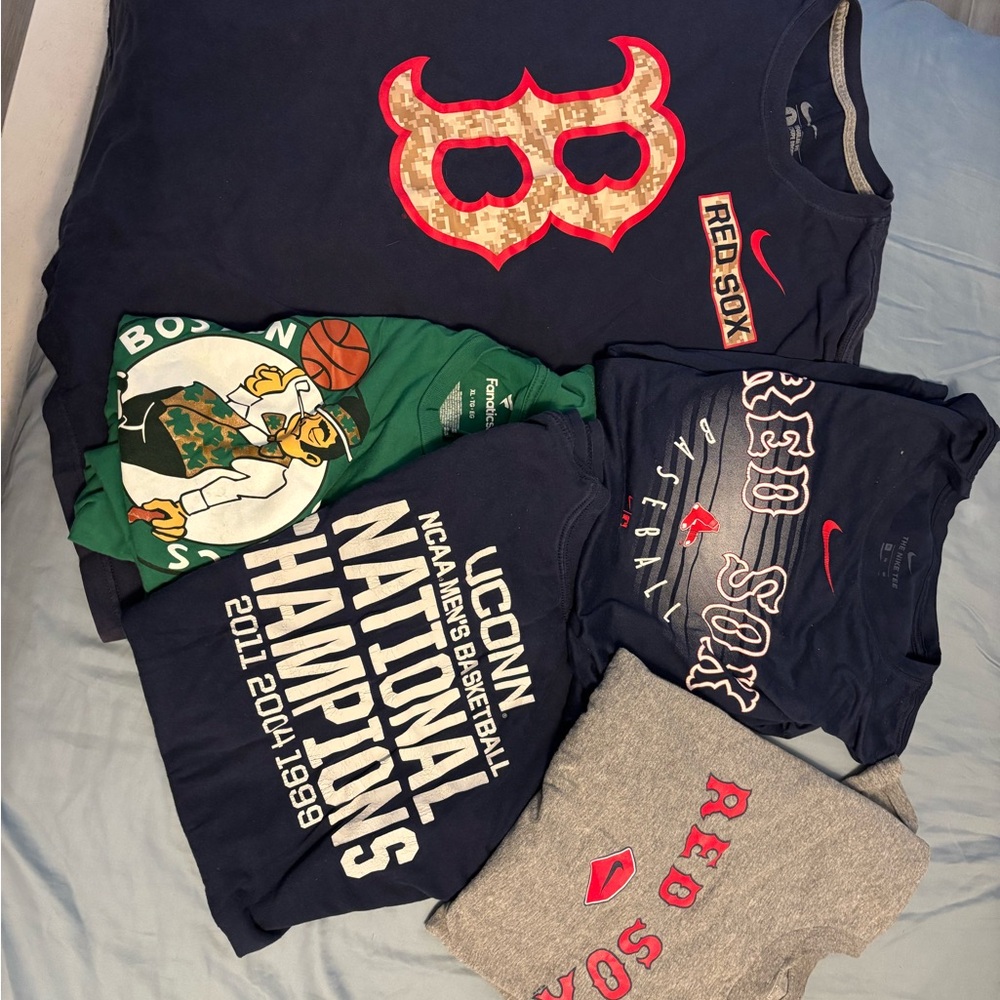 Boston Nike Blue and Gray Tee Shirt Bundle